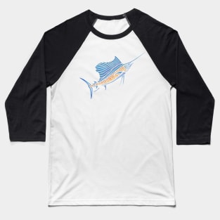 Tribal Sailfish Baseball T-Shirt